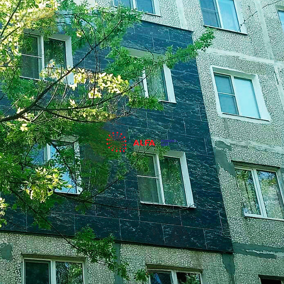Гибкий камень для фасадной отделки с рисунком