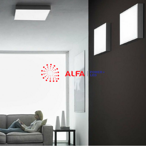 Светильник ALFA-BOX-800 (Квадрат, 800*800*100 мм, 100 Вт, подвесной)