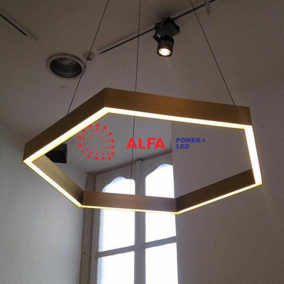 Светильник ALFA-4970-HEXA-2860 (шестиугольник 2860*2477 мм сег. 1430 мм 49*70 мм 216 Вт) Светильник ALFA-4970-HEXA-2860 (шестиугольник 2860*2477 мм сег. 1430 мм 49*70 мм 216 Вт)