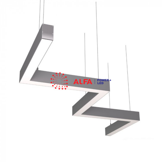 Светильник ALFA-4970-BARRE-Z-1662 (зигзаг 1662*389 мм сег. 500 мм 49*70 мм 59 Вт)