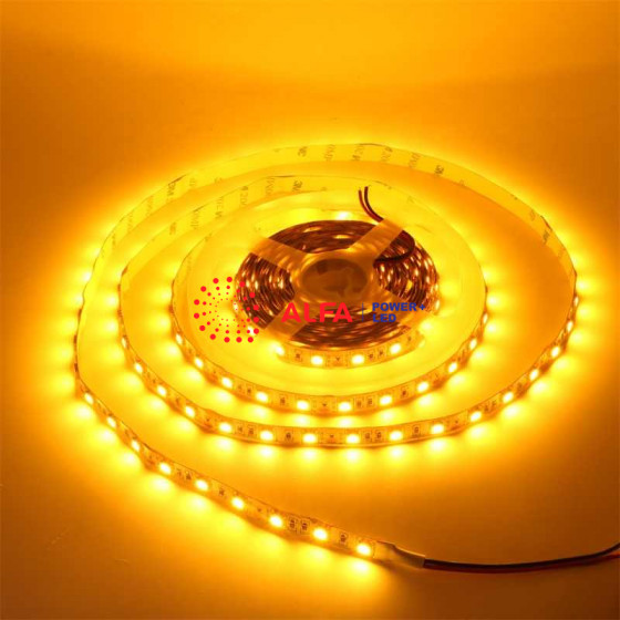 Светодиодная лента SMD2835; 120led; 12V; Yellow; 9.6W; IP33