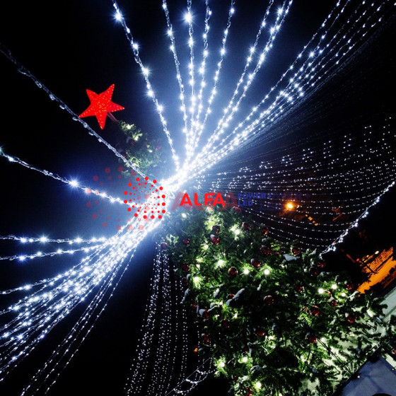 гирлянда "Светодиодный Дождь" 2х9м,, эффект водопада, 24В, белый, 480 LED