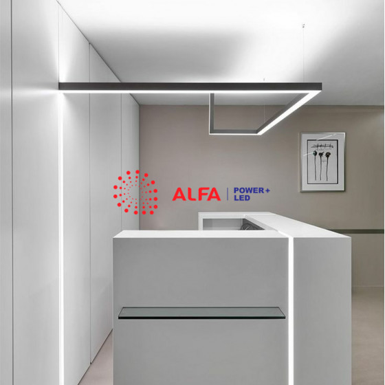 Светильник ALFA-5050-1000 (1000*50*50 мм 28 Вт подвесной/накладной) 